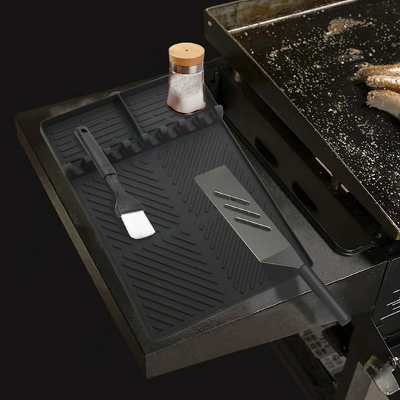 FOMIYES Griddle Protective Mat Silicone Griddle Mat Simple Style Heat Resistant 40.50X29.50X2.50CM 1Set