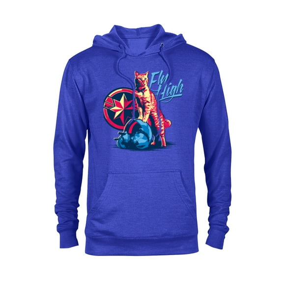 Marvel Captain Marvel Fly High Goose Cat - Pullover Hoodie for Adults - Customized-Royal Heather