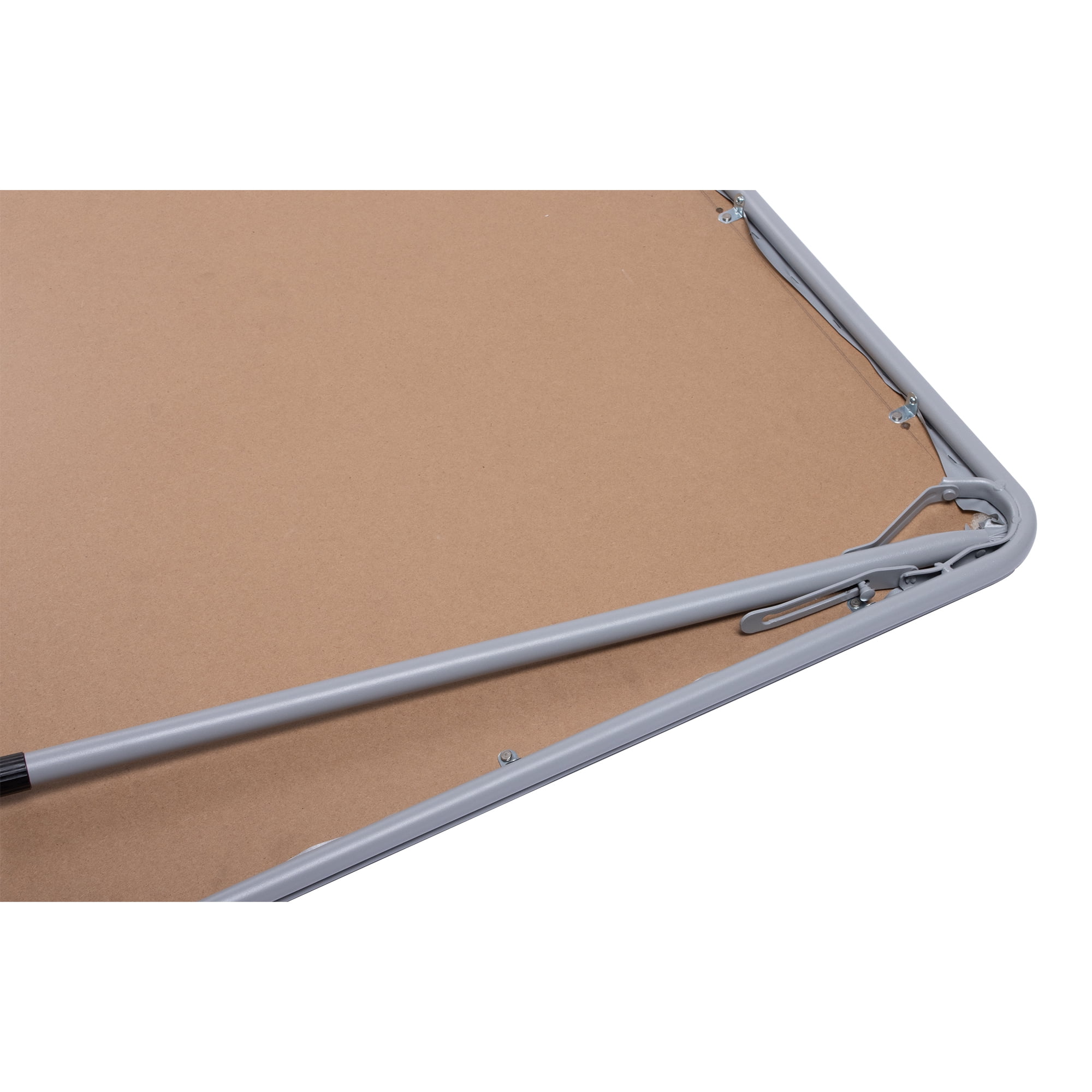 Square Folding Card Table, No Assembly Portable Dining Game Table for 4, PVC Top Metal Frame Space-Saving Table for Indoor Outdoor Use