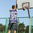 thumbnail image 5 of Sikiie Blue And White Porcelain Pattern Basketball Jersey Reversible Men's Mesh Athletic Sports Shirts Training Practice S-4XL4X-Large, 5 of 6