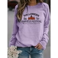 thumbnail image 3 of Sudadera Con Estampado De Halloween, Sudadera Informal De Manga Larga Con Cuello Redondo, Ropa De Mujer, 3 of 4