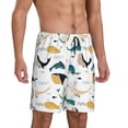 thumbnail image 2 of Balery Cute Whale Pantalones cortos de pijama de punto de algodón para hombre con cinturilla y bolsillos-4X-Large, 2 of 6
