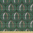 thumbnail image 2 of Abstract Sofa Upholstery Fabric by the Yard, Art-Deco Inspired Demonstration of Vertical Round Shapes Motifs, Decorative Fabric for DIY and Home Accents, Dark Teal and Multicolor by Ambesonne, 2 of 5