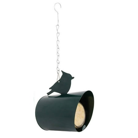 Metal Peanut Feeder - Peanut Butter House Holder Black Metal Adorned with Bird Wildbirds Feeder