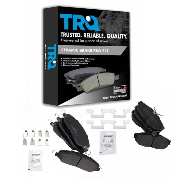 TRQ Front & Rear Posi Semi-Metallic Disc Brake Pad Kit for Ford Mustang New BFA20155