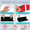 thumbnail image 3 of Juego de 2 estantes de pared negros – Estante de pared flotante de acrílico, estantes de pared sin taladro con 4 clips para cables, estantes de pared de almacenamiento de acrílico para sala de estar,, 3 of 5