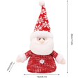 thumbnail image 2 of Muñeco de peluche navideño, muñeco de nieve, muñeco de nieve de punto, muñeco de nieve de Papá Noel con luz, adorno navideño para sala de estar, dormitorio, 2 of 4