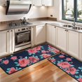 thumbnail image 3 of Kitchen Rugs Sets Of 2,Pioneer Flower Floral Print Pattern Anti Fatigue Kitchen Mat Rugs Non Slip Washable,Decorative Kitchen Floor Mats for Kitchen,Sink,Laundry,17"x47"+17"x47", 3 of 5