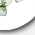 thumbnail image 3 of Designart 'Eucalyptus Branches With Christmas Bouquet' Traditional Circle Metal Wall Art 36x36 - Disc of 36, 3 of 5