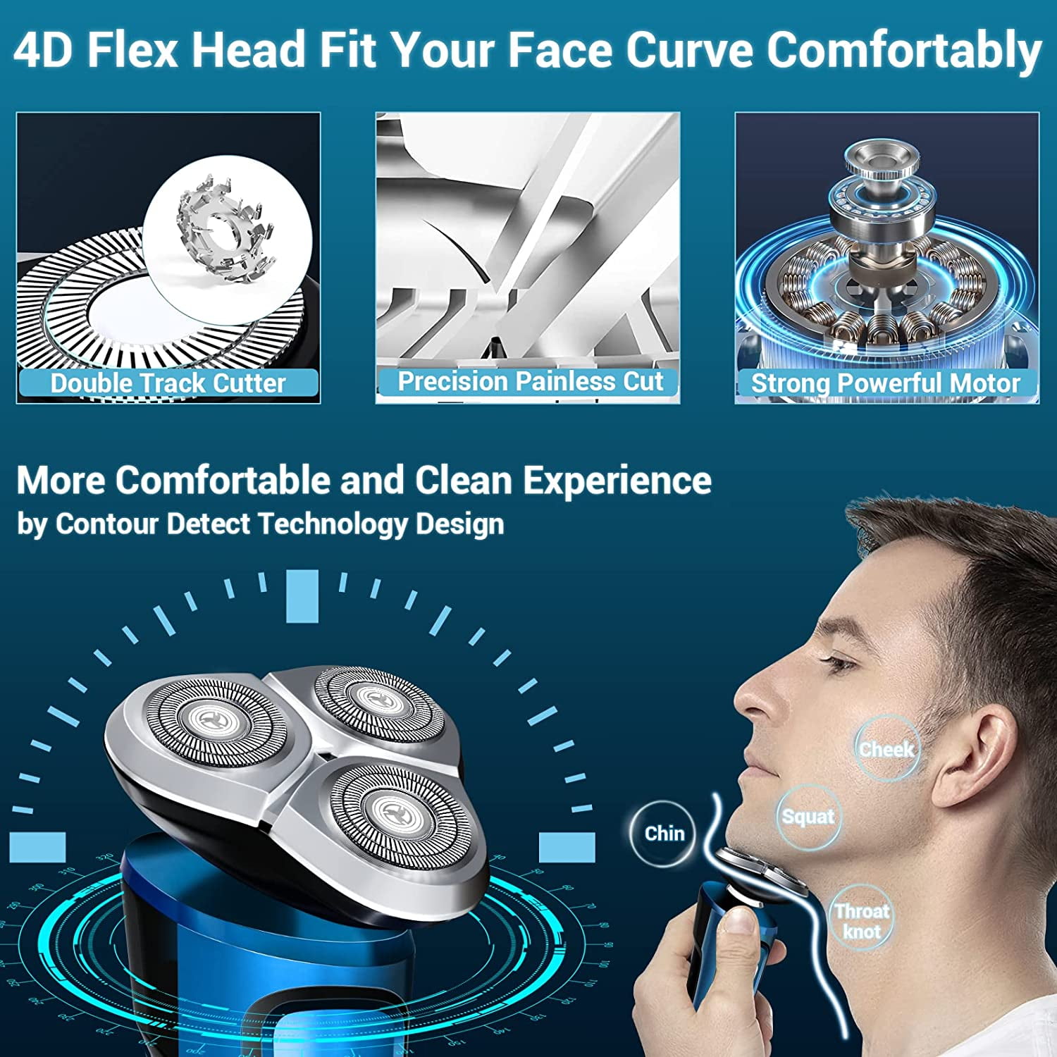 Electric Razor for Men,Electric Shavers for Men Wet Dry,Rechargeable ...
