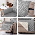 thumbnail image 3 of Recliner Chair Covers,Waterproof Couch Covers Machine Washable Sofa Cover with Pockets, Gidhire Couch Slipcover Non Slip Furniture Protector for Pets Dogs Living Room (Gray, 23"), 3 of 9