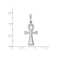 thumbnail image 4 of 14k White Gold Ankh Cross Pendant Necklace for Men and Women Reversible Egyptian Symbolic Jewelry with Smooth Mirror Finish Modern Minimalist Design Spiritual Fashion Accessory, 4 of 6
