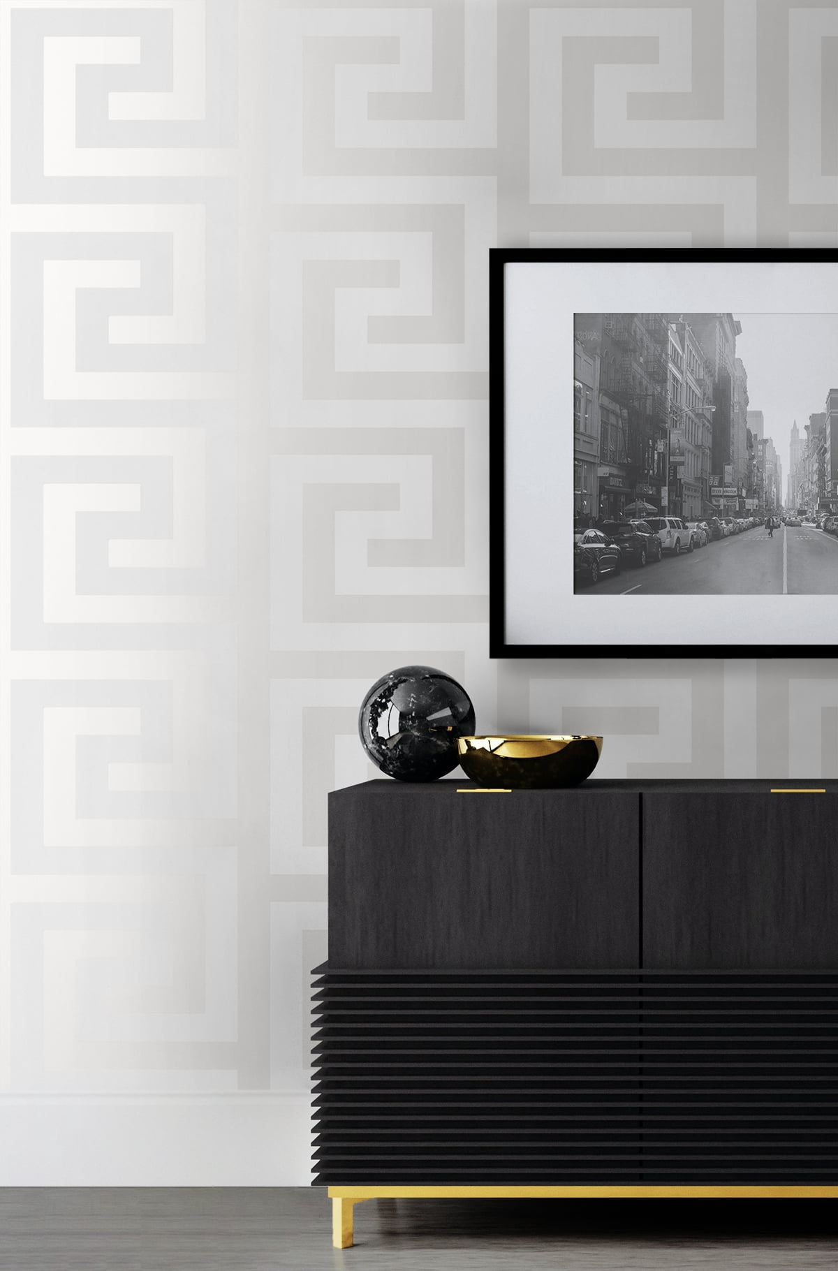 NextWall Pearl Geometric Maze Peel and Stick Wallpaper - 20.9 in. W x 18 ft. L Roll