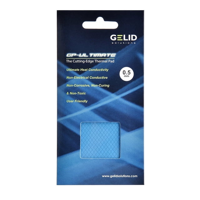 GELID Solutions GP-Ultimate 15W/MK Thermal Pad CPU/GPU Graphics Motherboard Silicone Grease Pad Heat Dissipation Silicone Pad Size 90X50 2PC thickness 1.5mm