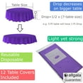 thumbnail image 2 of Allgala 12-Pack Premium Plastic Table Cover Medium Weight Disposable Tablecloth-12PK Round 84"-Deep purple-TC58517, 2 of 4