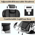 thumbnail image 5 of Barber Chairs for Barbershop Home,All Purpose Reclining Salon Chair for Hairstylist, Black Hydraulic Vintage Barbershop Chair, Adjustable Height, 360 Swivel, 5 of 7