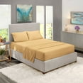 thumbnail image 1 of Twin Size Bed Sheets Set Gold, Luxury Bedding Sheets Set, 3-Piece Bed Set, Deep Pockets Fitted Sheet, 100% Soft Microfiber, Hypoallergenic, Cool & Breathable, by Clara Clark, 1 of 7