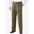 thumbnail image 3 of KingSize Men's Big & Tall Relaxed Fit Wrinkle-Free Expandable Waist Pleated Pants, 3 of 6