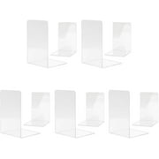 MSDADA Book Ends Clear Acrylic Bookends (5pairs/10pcs)