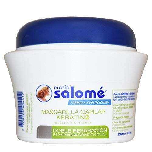 Maria Salome Mascarilla Capilar Keratin2 Acondicionador Reparador sin sal 350 ml