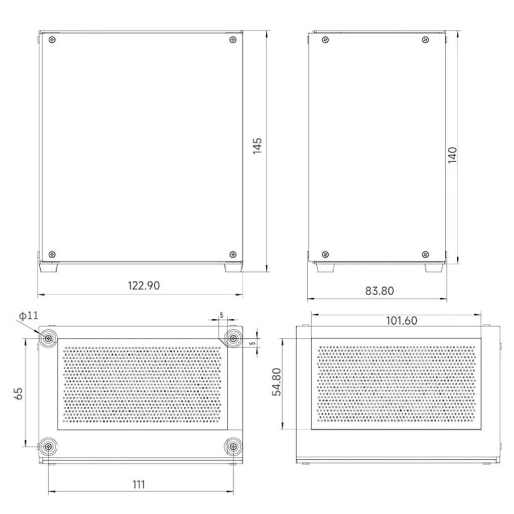 AOOOWER NVMe M.2 SSDs PCIe Mini PC Case for 5 Featuring NVMe M.2 SSDs Support and Two RGBs Fan