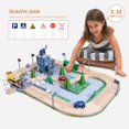 thumbnail image 2 of Balieda Wooden Train Set for Toddler, Train Track Set with Cars, Electric Train with Fishing Area, Train Table Set for Toddlers 3-5 Years Old Girls Boys, 2 of 7