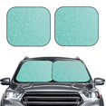 thumbnail image 2 of Saiise Teal Turquoise Glitter for Foldable Car Sun Shades (2-Pack) Offer Sun Protection with an Easy-fold Design for Convenient Windshield Shading-Medium, 2 of 6