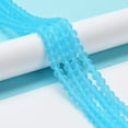 thumbnail image 3 of 1strand Transparent Glass Beads Strands Faceted Frosted Rondelle Sky Blue 10mm Hole: 1mm about 63~65pcs/strand 49~50cm, 3 of 5