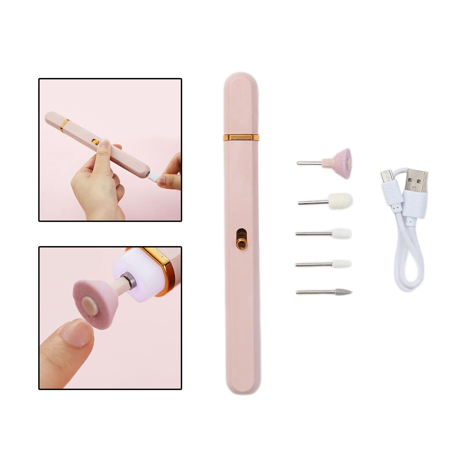 Electric Nail Drill Machine Professional,Cordless Electric Nail File For Acrylic Gel Nails,Efile Manicure And Pedicure Kit For Grinding Polishing Trimming ,Low Noise