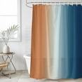 thumbnail image 4 of Burnt Orange Blue Ombre Bathroom Shower Curtains with 12 Hooks Waterproof Shower Curtain for Stalls and Bathtubs Abstract Modern Art Aesthetics Decorative Bathroom Privacy Curtain 60x72 Inches, 4 of 9