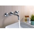 thumbnail image 6 of Wall Mount Bathroom Faucet,Cross 2-Handle in Modern Chrome Finish,Rough-in Valve Included, 6 of 12