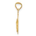 thumbnail image 2 of Finest Gold 14K Yellow Gold Polished Diamond-Cut Corpus Oval Pendant, 2 of 4