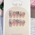 thumbnail image 1 of Puntas de uñas largas y recortadas, hechas a mano, de tacto lujoso, uñas postizas, talla S, talla M, talla XS, código completo para decoración de uñas, 1 of 4