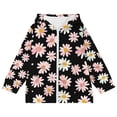 thumbnail image 4 of SELONE Little Boys Hooded Jackets with Pockets Hooded Lightweight Zipper Floral Long Sleeve Fall Winter Outfit Black 4 Years, 4 of 5
