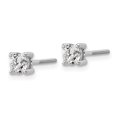 thumbnail image 2 of Primal Gold 14 Karat White Gold Lab Grown Diamond 3/4ctw SI1/SI2, G H I Screw Back Earrings, 2 of 5