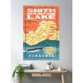 thumbnail image 2 of Smith Mountain Lake Virginia Retro Wpa National Parks Poster Style Poster Wall Art, Modern Wall Decor, 8x12 UNFRAMED, 2 of 3