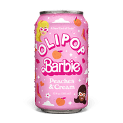OLIPOP Prebiotic Soda, Barbie Peaches & Cream, 12 fl oz