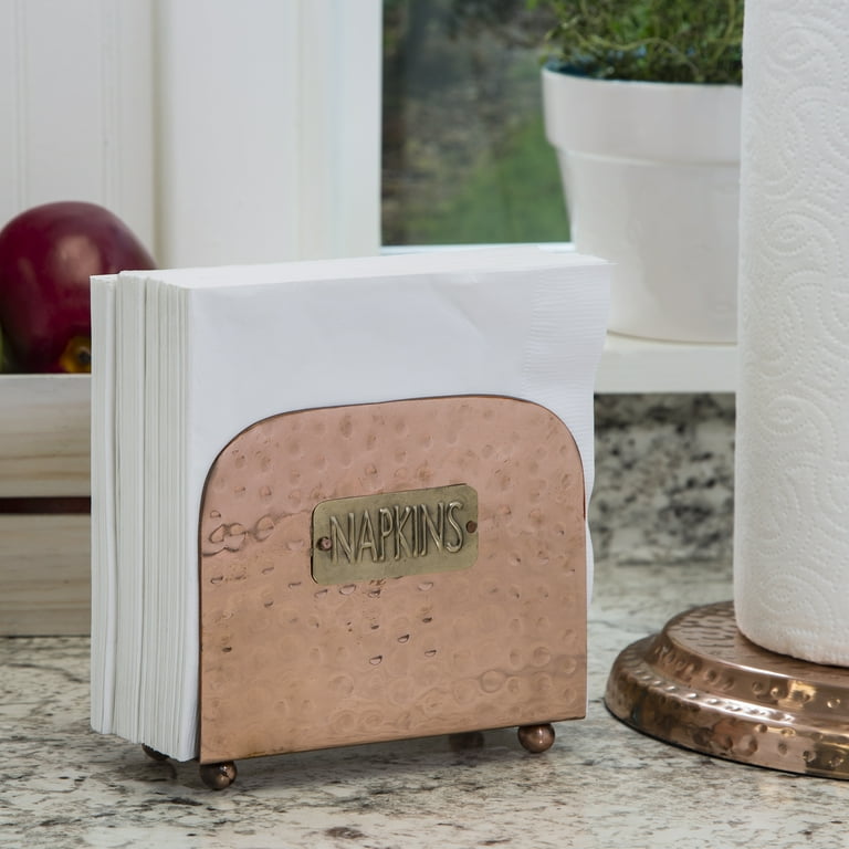 Hammered copper discount napkin holder