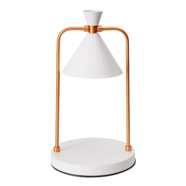 Luz De Aromaterapia Calentador eléctrico para derretir cera, calentador de vela regulable con luz de aromaterapia (blanco EE. UU.)