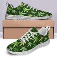 thumbnail image 4 of Marijuana Leaf Shoes for Men Women Running Sneakers Breathable Casual Sport Tennis Shoes Gift for Him Her White Size 8, 4 of 5
