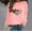 Pink, variant on YOTAMI Women's Crewneck Shirt Valentine's Day Print Long Sleeve Pullover Loose Fit Everyday Blouse - Valentine's Day Gift for Her