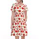 thumbnail image 1 of Easygdp Fresh Red Tomato para Vestido Transpirable de Mujer, Vestido Suelto de Manga Corta con Pliegues y Bolsillos para el Verano, 1 of 6