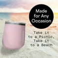 thumbnail image 5 of Corkcicle Stemless Insulated Wine Glass Tumbler, Rose Quartz, 12 oz – Stainless Steel Stemless Wine Glass Keeps Beverages Cold for 6 Hours, Hot for 3 Hours – Non-Slip, Easy-Grip Insulated Cup, 5 of 8