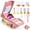 Pink+White, variant on Vegetable Chopper,Multifunctional 14-in-1 Food Choppers Onion Chopper Vegetable Slicer Cutter Dicer Veggie chopper with 9 Blades,Colander Basket,Container for Salad Potato Carrot Garlic