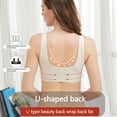 thumbnail image 3 of JGTDBPO Front Closure Bras For Women Plus Size Adjusted Comfortable Full Coverage Bras Front Snap Bras Post Surgery Vest Breathable Gathering Front Opening Buckle Bra Wireless Minimizer Everyday Bar, 3 of 7