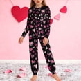 thumbnail image 2 of BLVB 2 Piece Boys Girls Valentine's Day Pajamas Kids Long Sleeve Top and Pants Pajamas Pjs Sleepwear Set for Kids 5-14 Years, 2 of 7