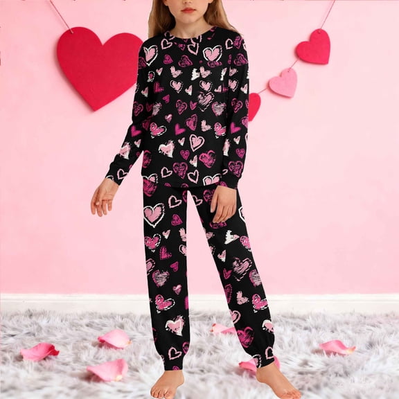 Amidoa Boys Summer Outfits 2 Piece Cute Long Sleeve Top and Pants Kids Clothing Sets Pink Size 6