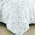thumbnail image 6 of Chezmoi Collection Fran 3-Piece Boho Floral Comforter Set, Full, Blue White Poppy Flower Printed Microfiber Lightweight Bedding Set, 6 of 9