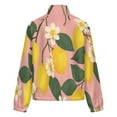 thumbnail image 6 of Jackets for Women Winter Coat Jackets Flannel Stand Collar Jacket(Lemon Tree,Size:S-4XL), 6 of 7