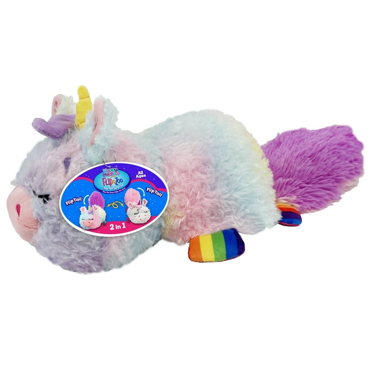 Happy Nappers FlipaZoo Unicorn Children s Plush Toy Reversible Sparkle Rainbow